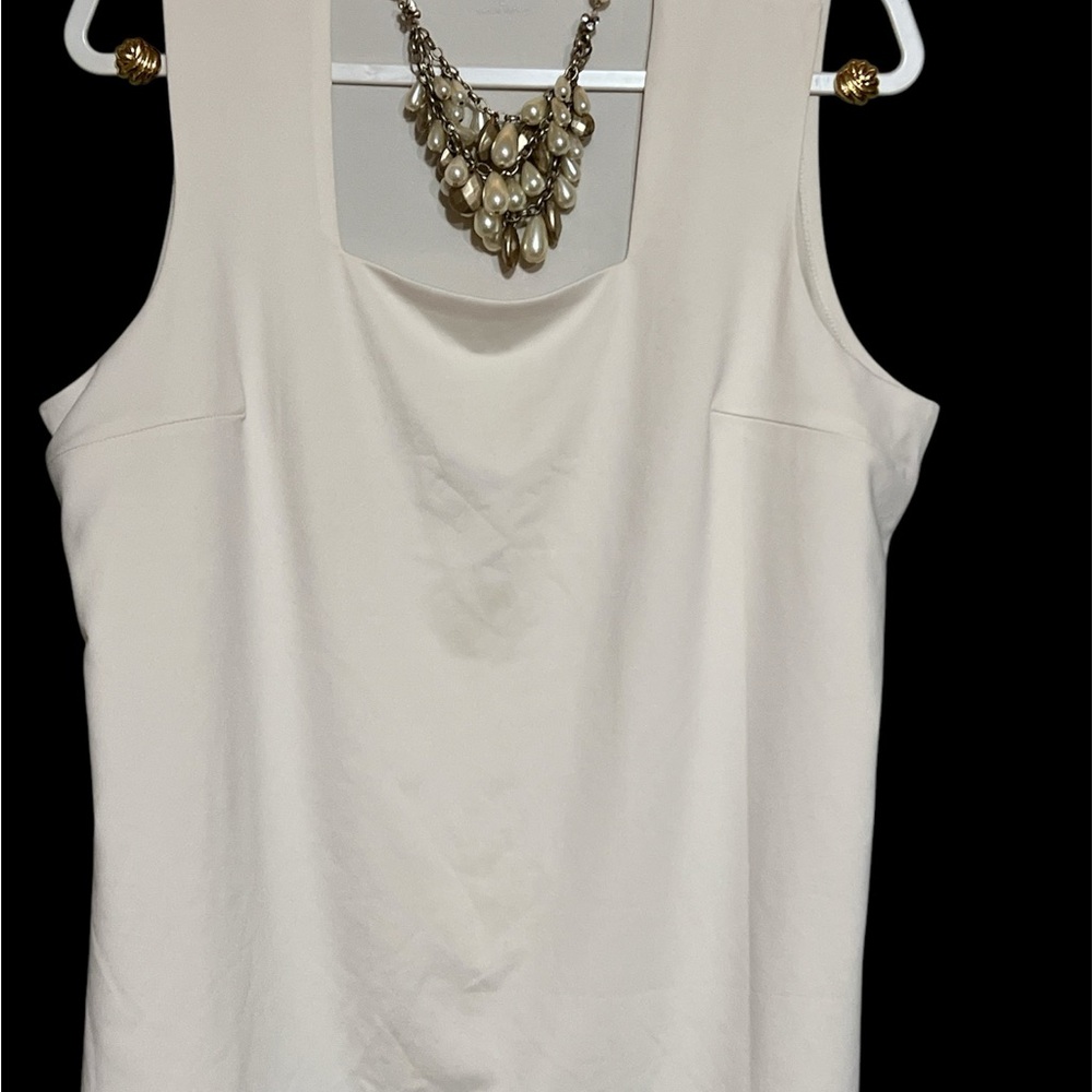 Elegant Cream Sleeveless Top